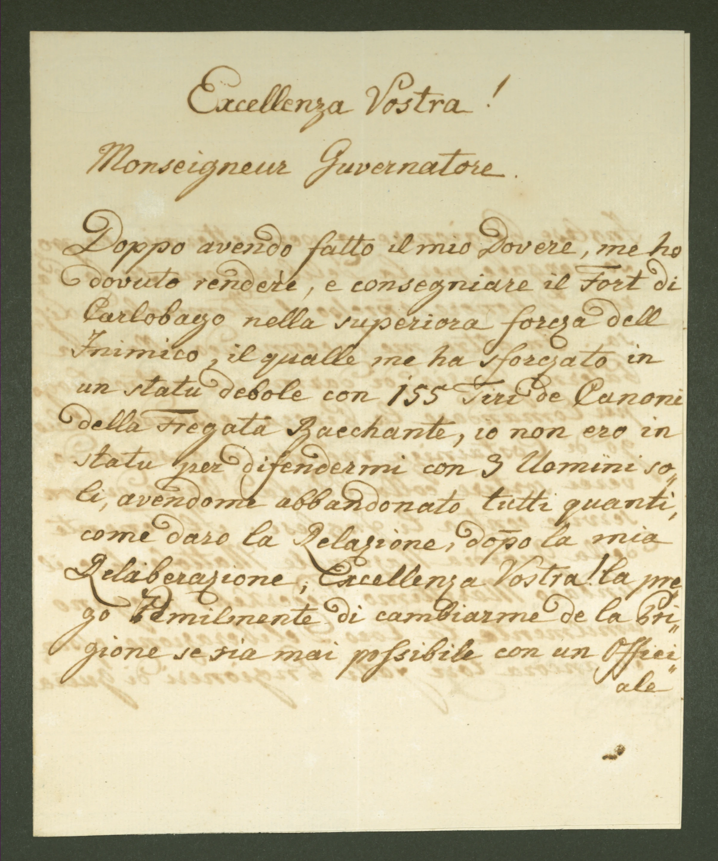 Zergollern’s letter from captivity