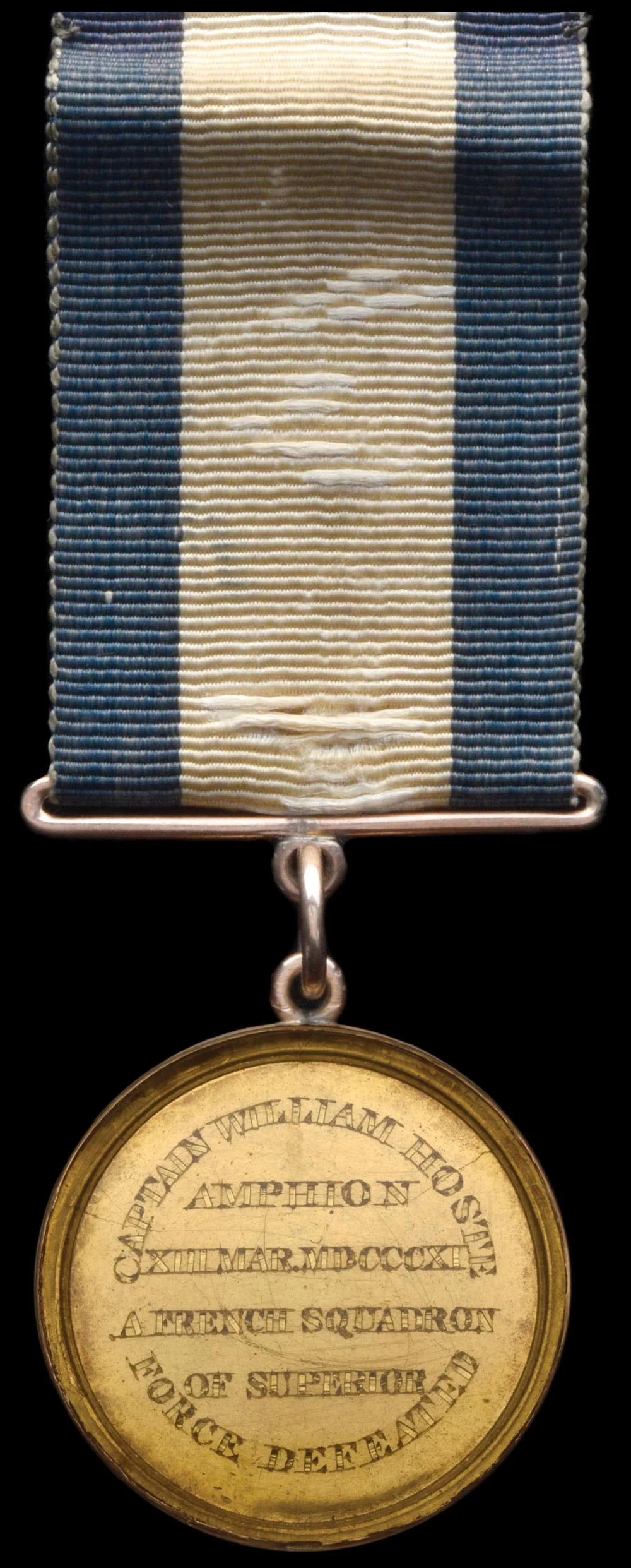 Captain Hoste's Naval Gold Medal - Reverse