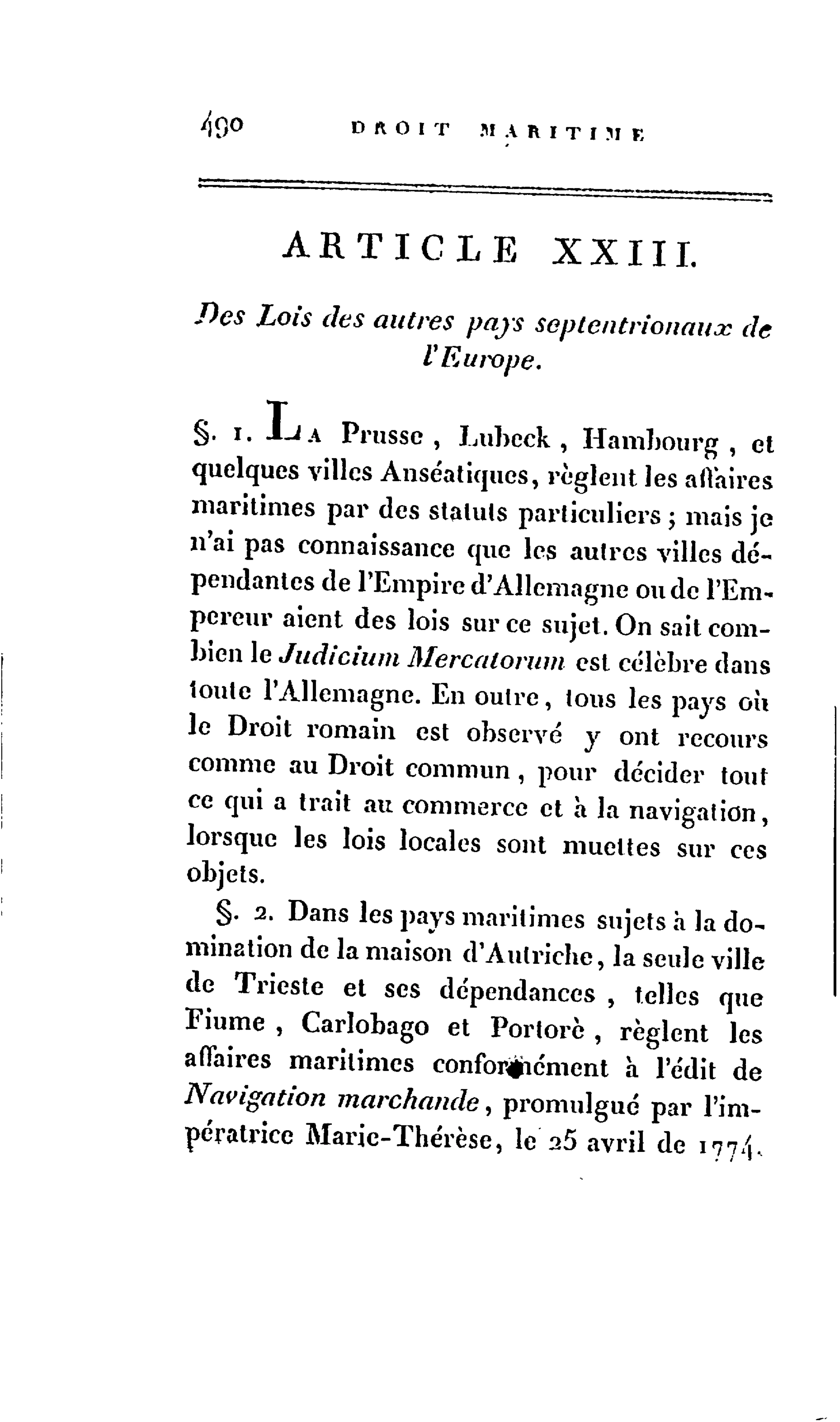Maritime law and Karlobag