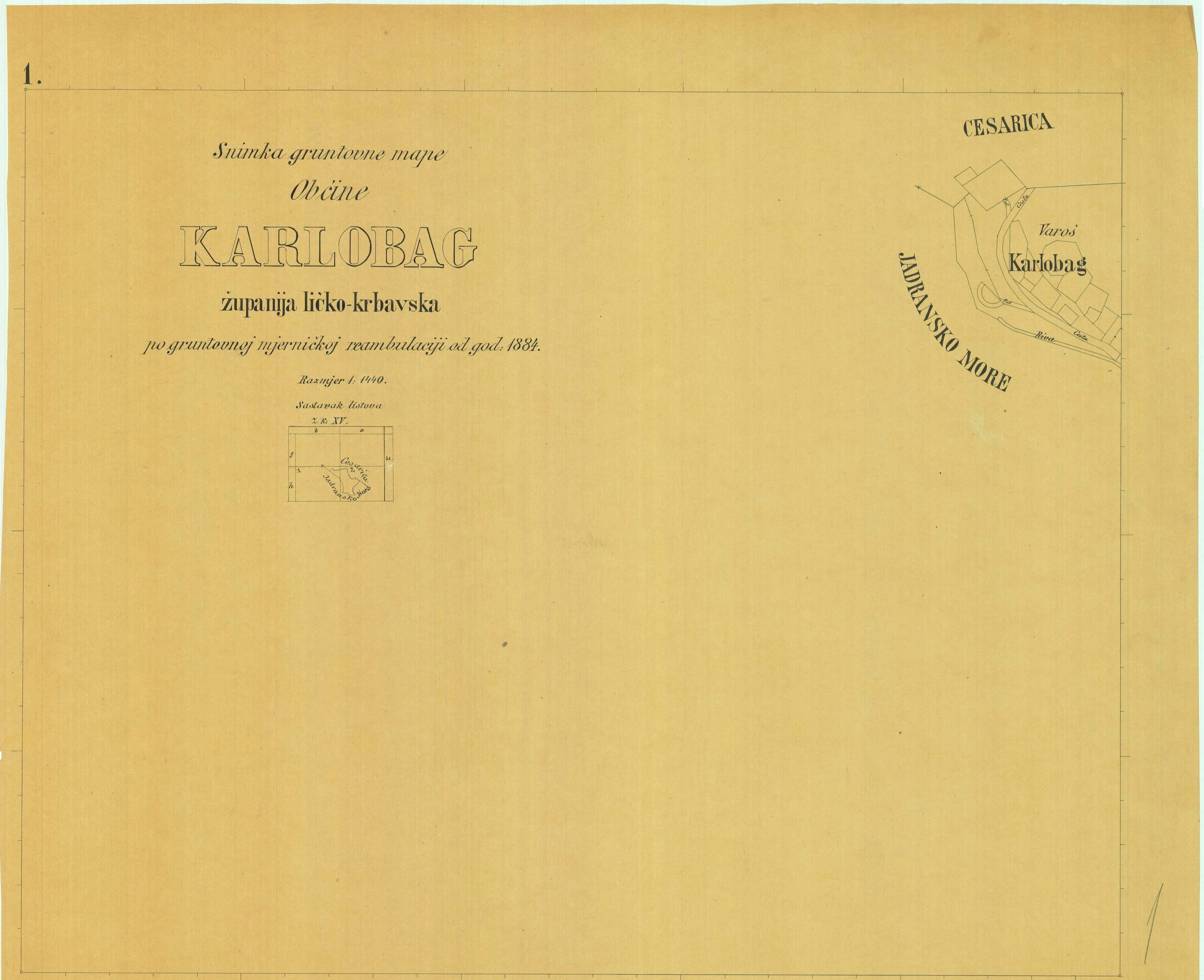 Land registry plan of Karlobag 1