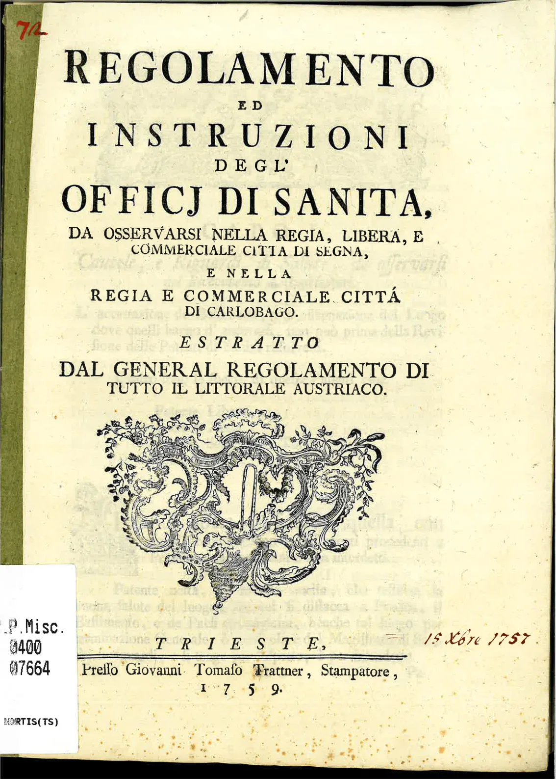 Title page of the 1759 printed edition