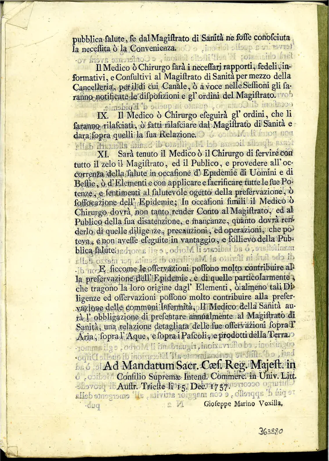 Closing date: 15 December 1757