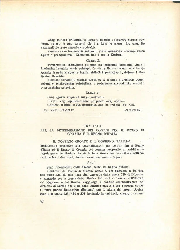 Treaty on the Determination of Borders between the Kingdom of Croatia and the Kingdom of Italy