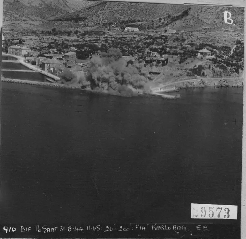 Aerial footage during the attack by the Balkan Air Force