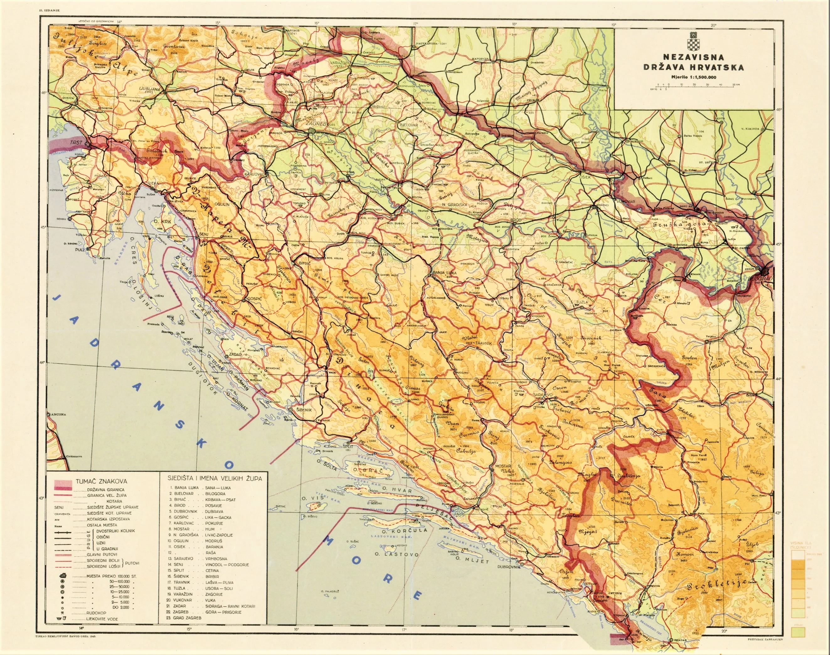 Map of the NDH from 1943.